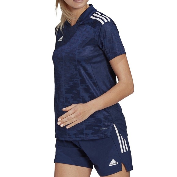 Adidas Blue Camo Primeblue Jersey - Women’s Medium - Picture 1 of 9